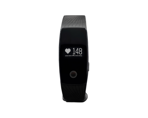 The Alcor Move bracelet keeps track of the number of calories burned, the steps taken, and sleep time